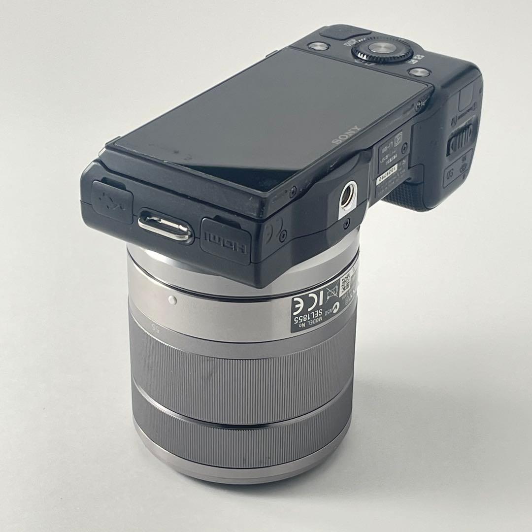 【美品・返品保証】Sony NEX-5 ブラック標準ズームレンズキット