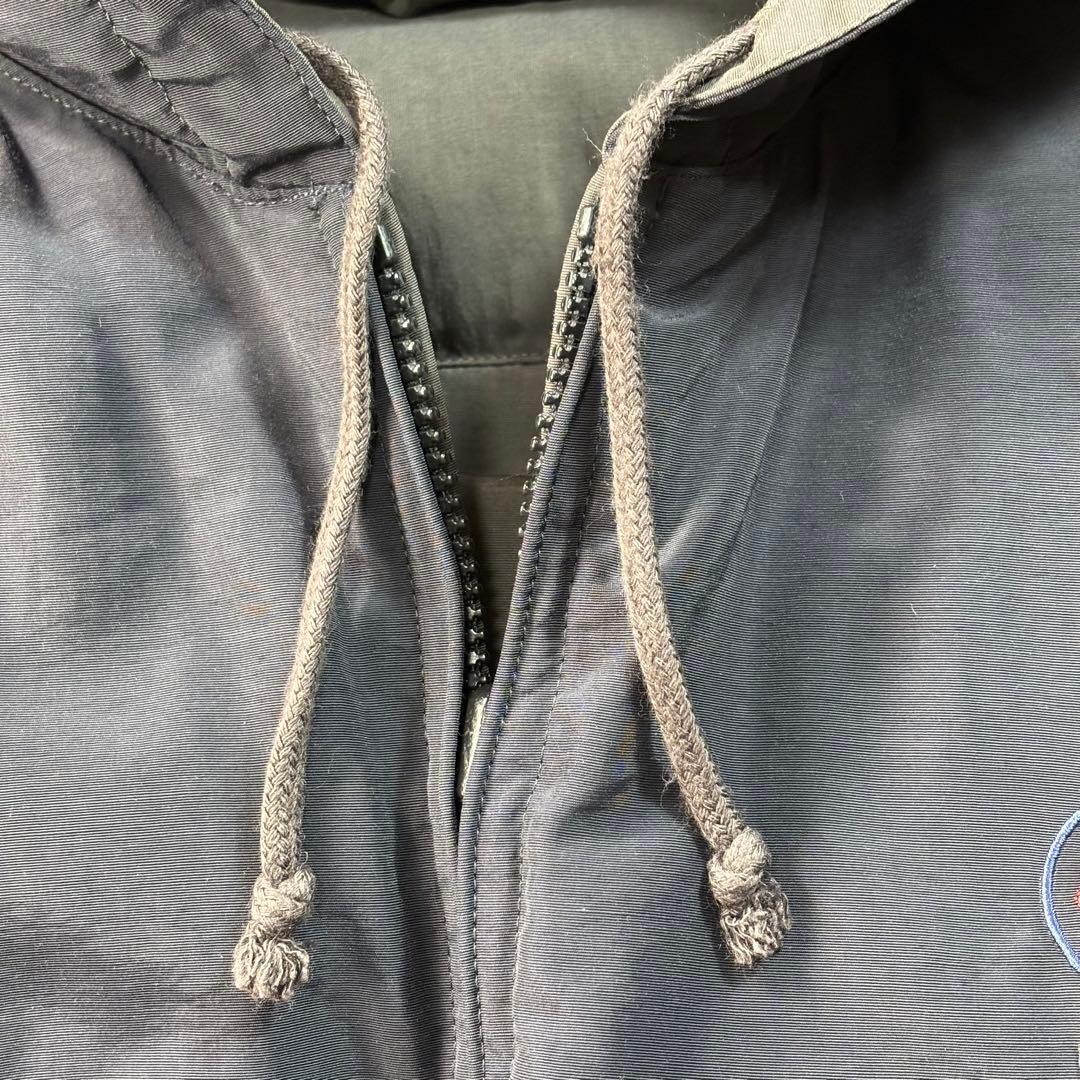 PAPAS パパス ダウン リバーシブル ロゴ刺繍 美品 肉厚 短丈 Lsize