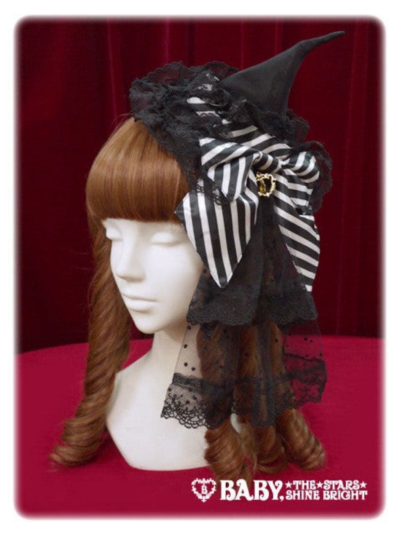 BABY 魔女ハット　ミニハット　黒×ラベンダー