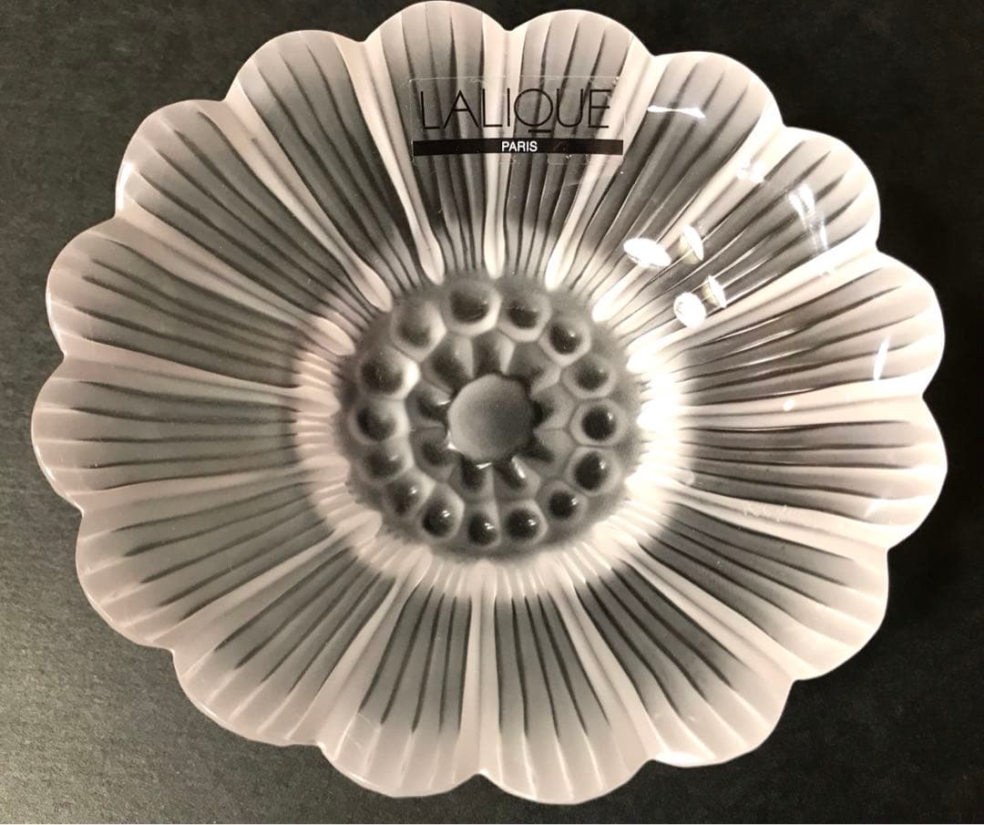 値下げ❗️新品・未使用❗️LALIQUE ラリック　フロステッド フラワー　小皿