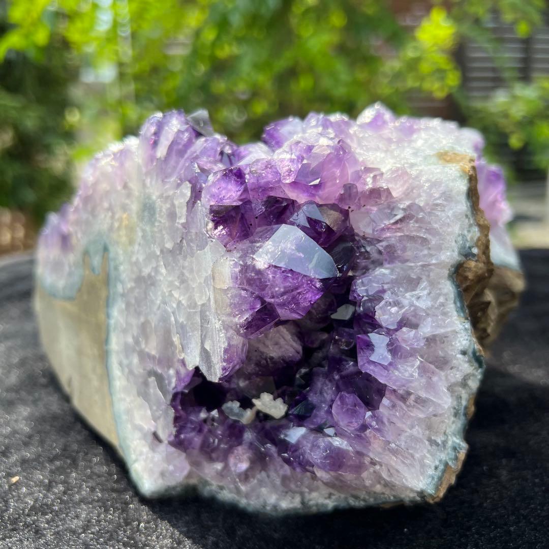 ✳️神々しい輝き✨美麗濃紫の綺麗な輝き✨ウルグアイ産 アメジストクラスター 天然石