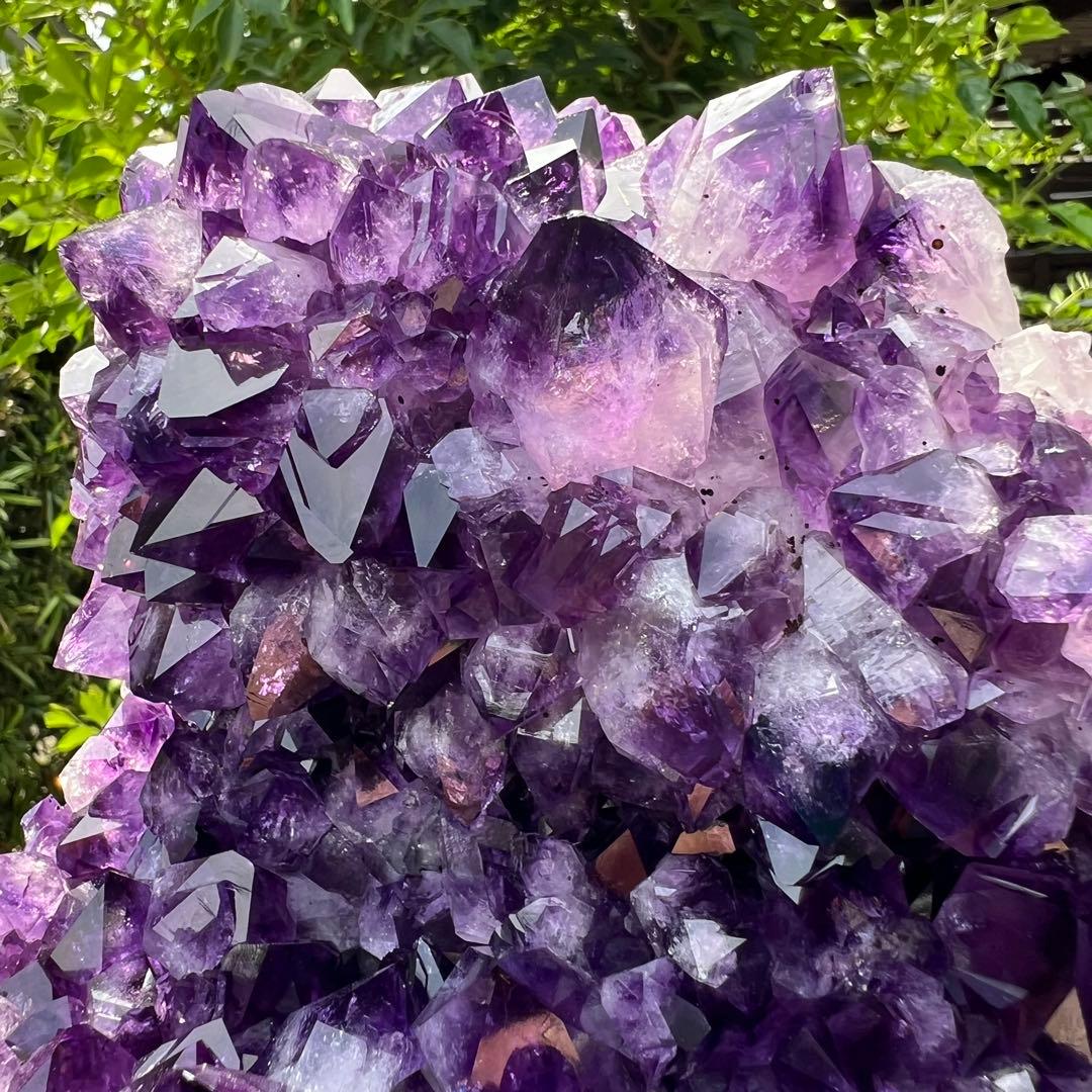 ✳️神々しい輝き✨美麗濃紫の綺麗な輝き✨ウルグアイ産 アメジストクラスター 天然石