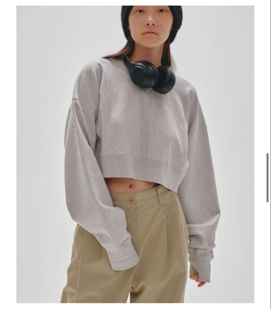 トップス Cropped Sweat Pullover/todayful GRY