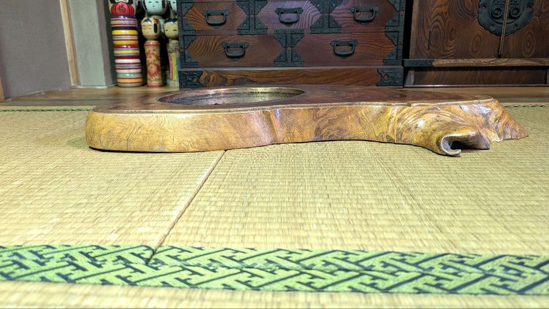 手火鉢　1枚板くり抜き　古道具　 骨董品　アンティーク　レトロ