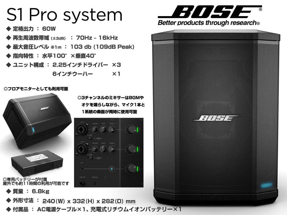 美品 Bose S1 Pro ポータブル Bluetoothスピーカー・システム