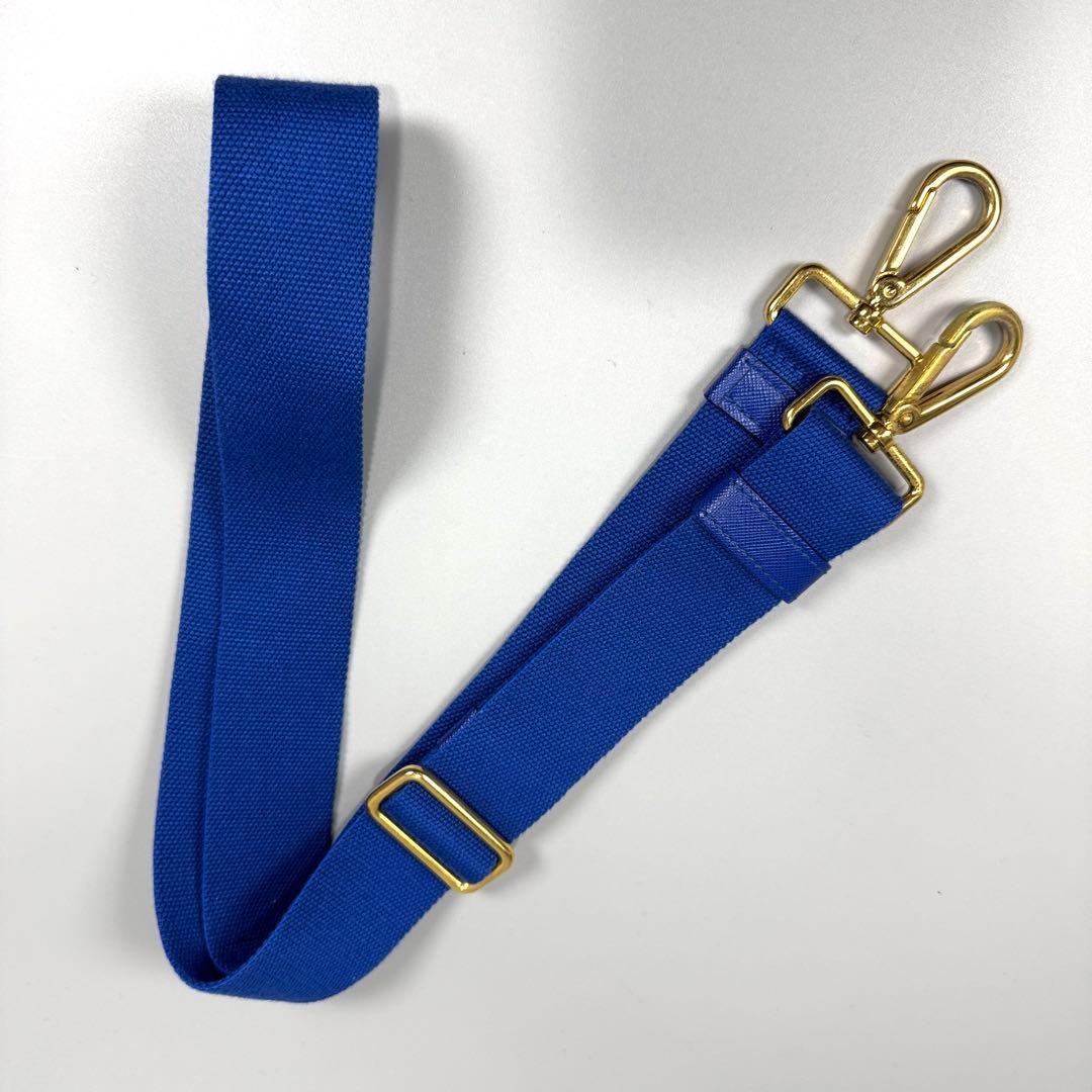 美品✨ PRADA カナパ S 2way ショルダー付 ブルー Cobalto