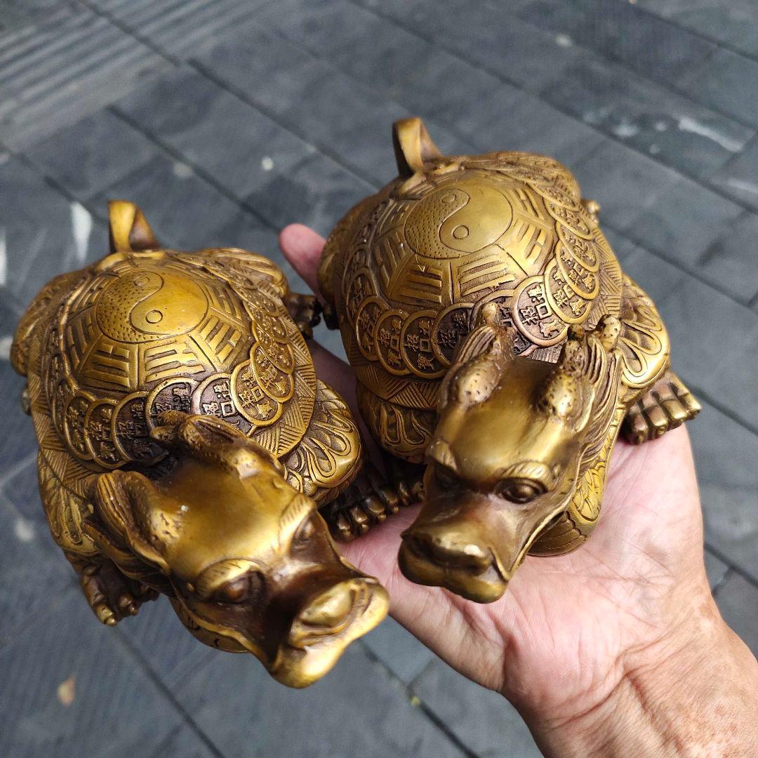 ゴシップ竜亀 装飾品 現代工芸品 美術品 置物