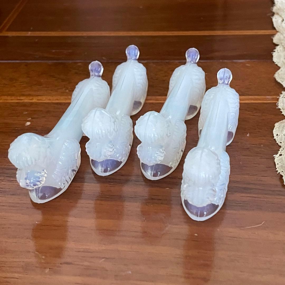 御売約　フランス♡アールデコ　プードル 　オパリン　オパルセント　ナイフレスト