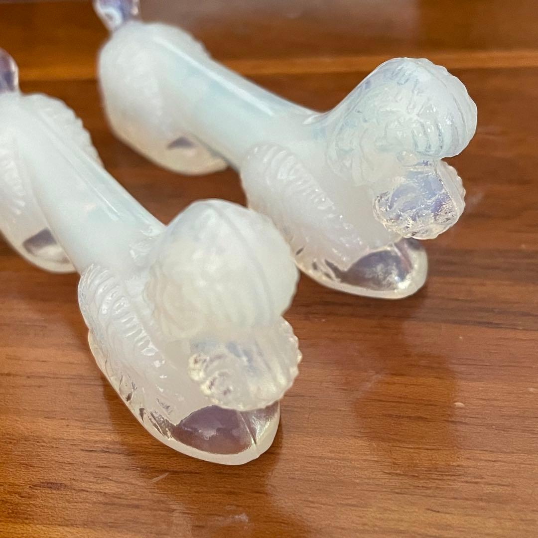 御売約　フランス♡アールデコ　プードル 　オパリン　オパルセント　ナイフレスト