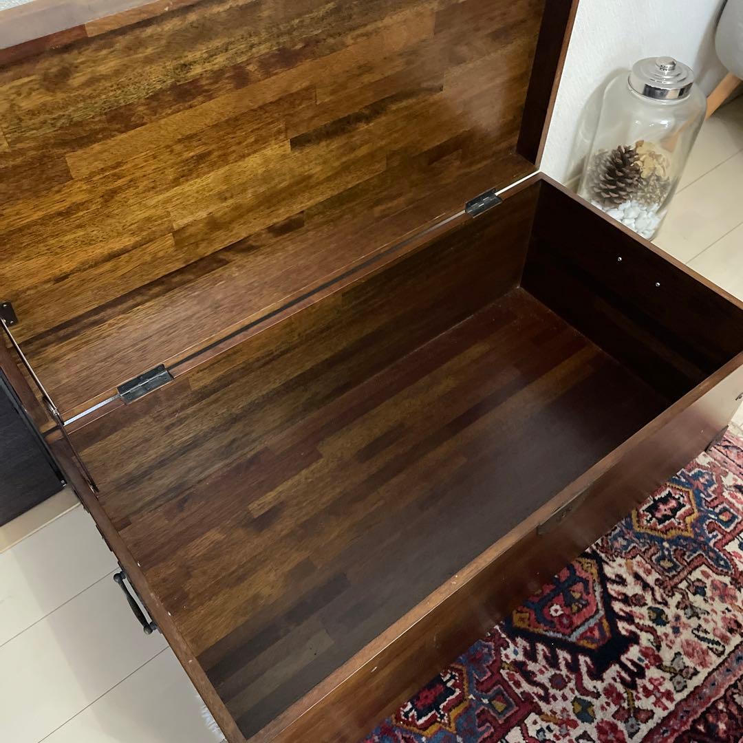 アンティーク　テーブル　衣装箱　木箱