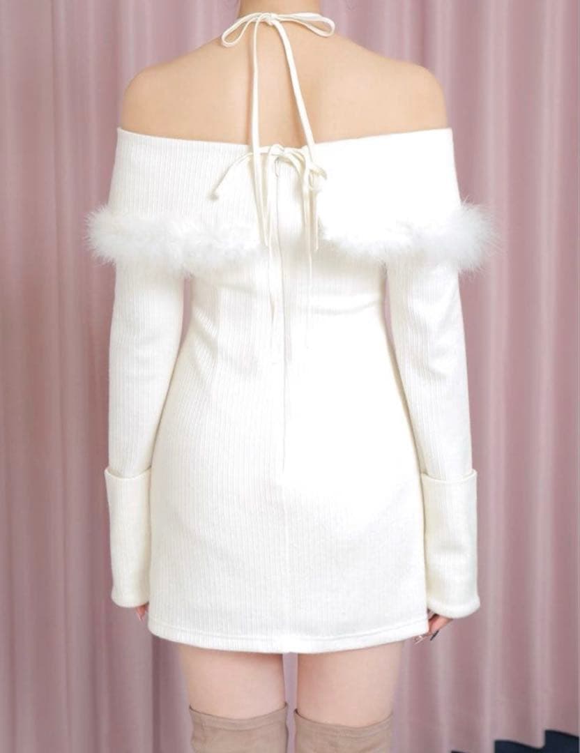 エムミーエメ 2way feather collar mini onepiece