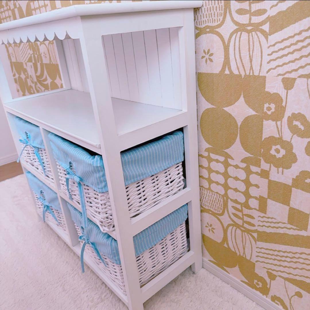 ロマプリ フリルオープンチェスト ヨーロピアン　棚 ラック おしゃれ 北欧