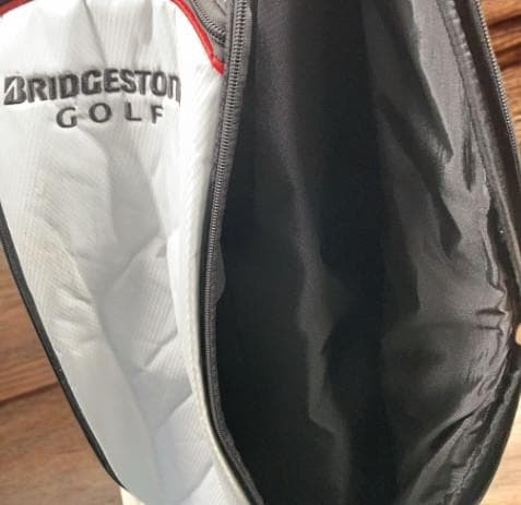 送料無料/美品BRIDGESTONE ゴルフバッグ ホワイト/レッド