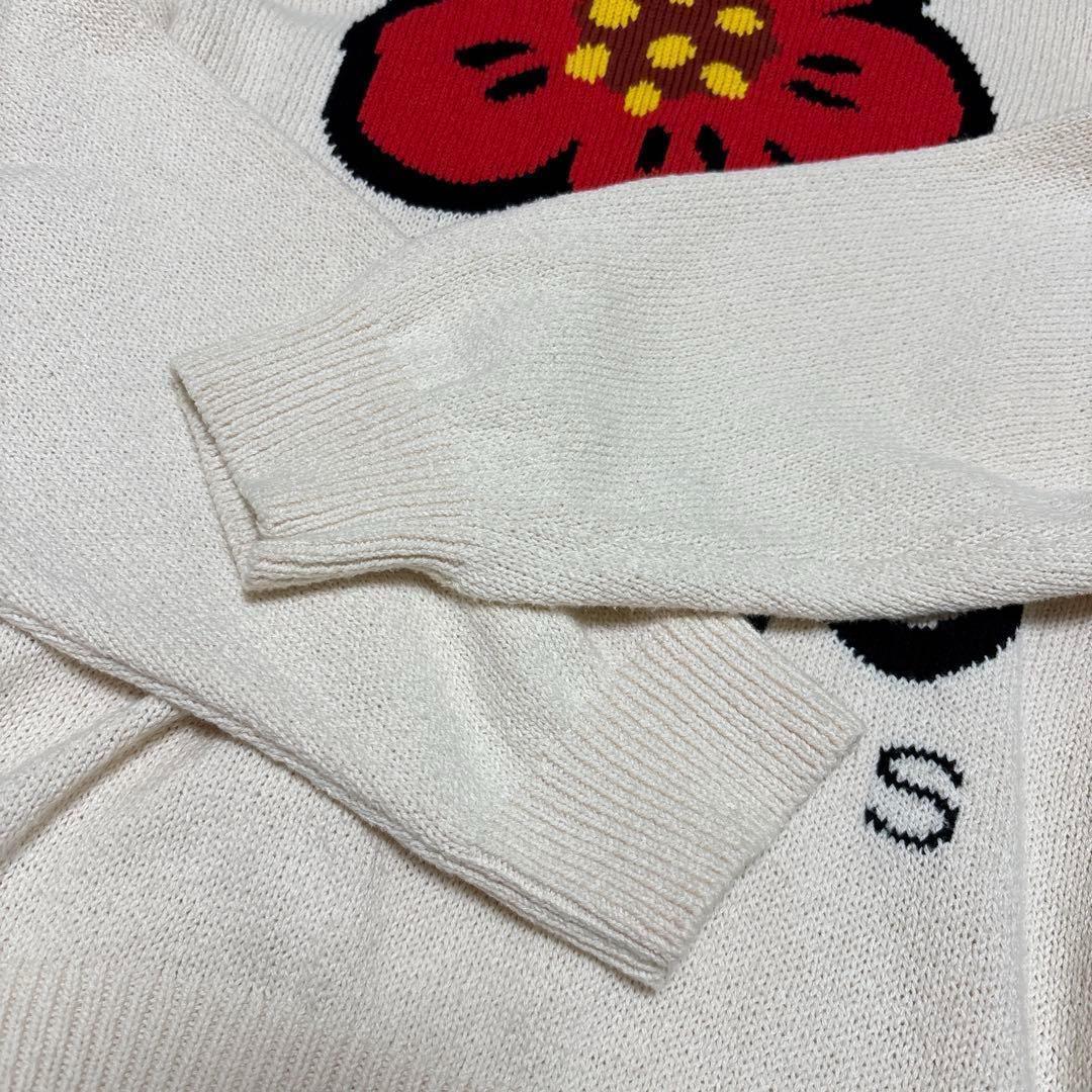 a741【即完売モデル】ケンゾー　花柄　ロゴ　ニット　セーター　入手困難　良品