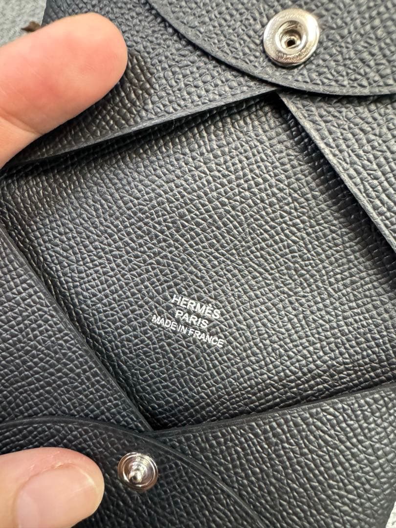 新品未使用 レア HERMES エルメス カルヴィ カードケース ブラック