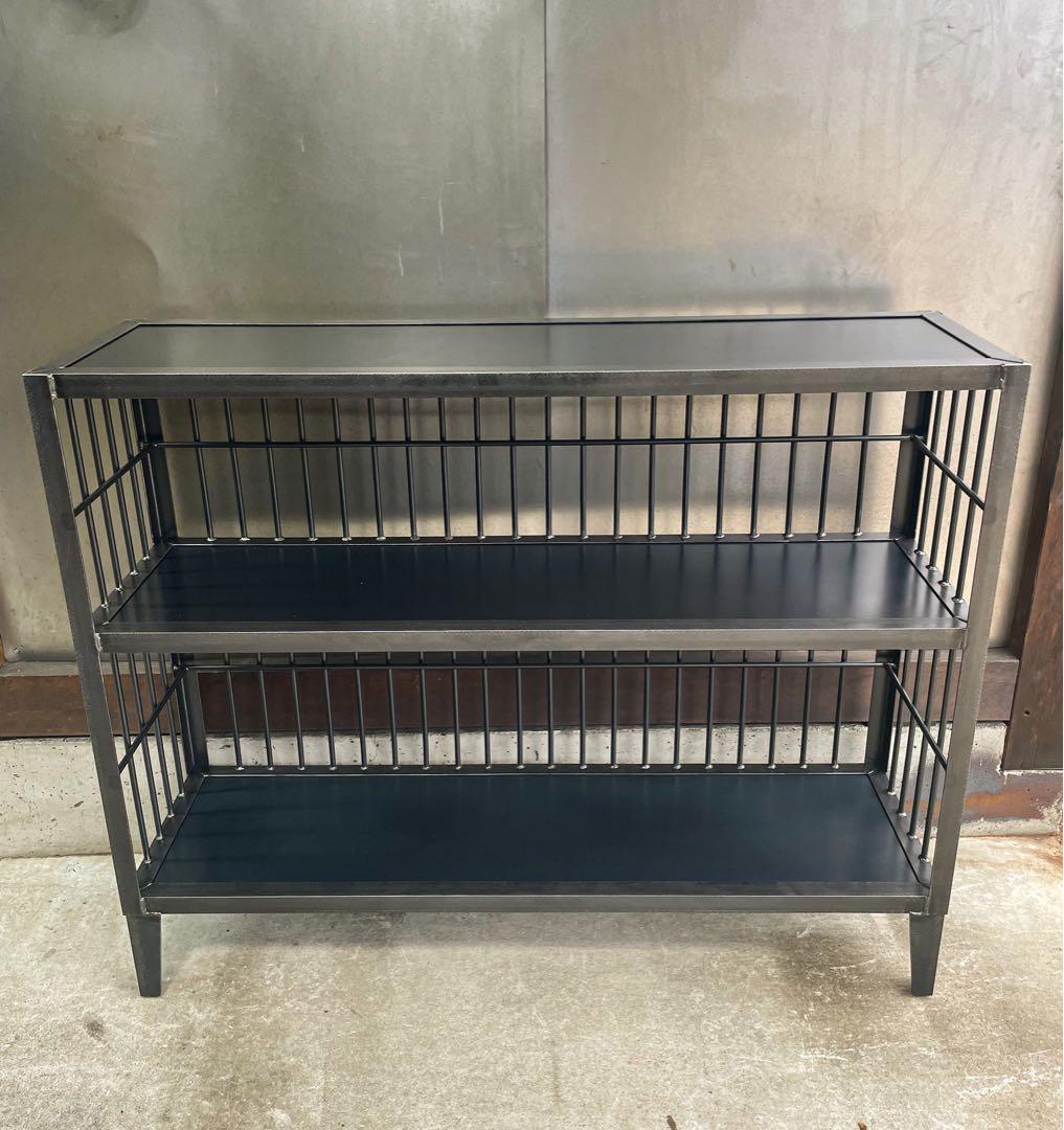 アイアンシェルフ［Lattice］鉄板棚　鉄格子　アイアン家具　アイアンラック