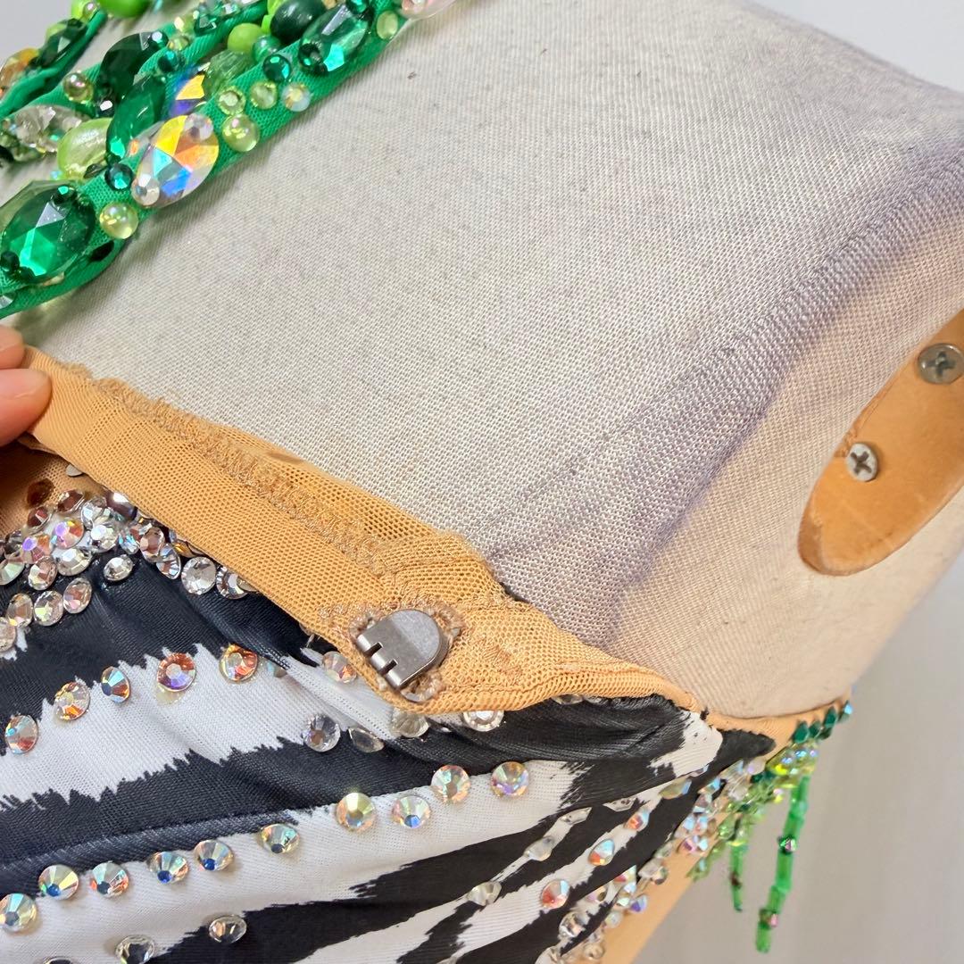 6306★オーダー/S /ゼブラ柄/スワロミックス /ラテンドレス/社交ダンス