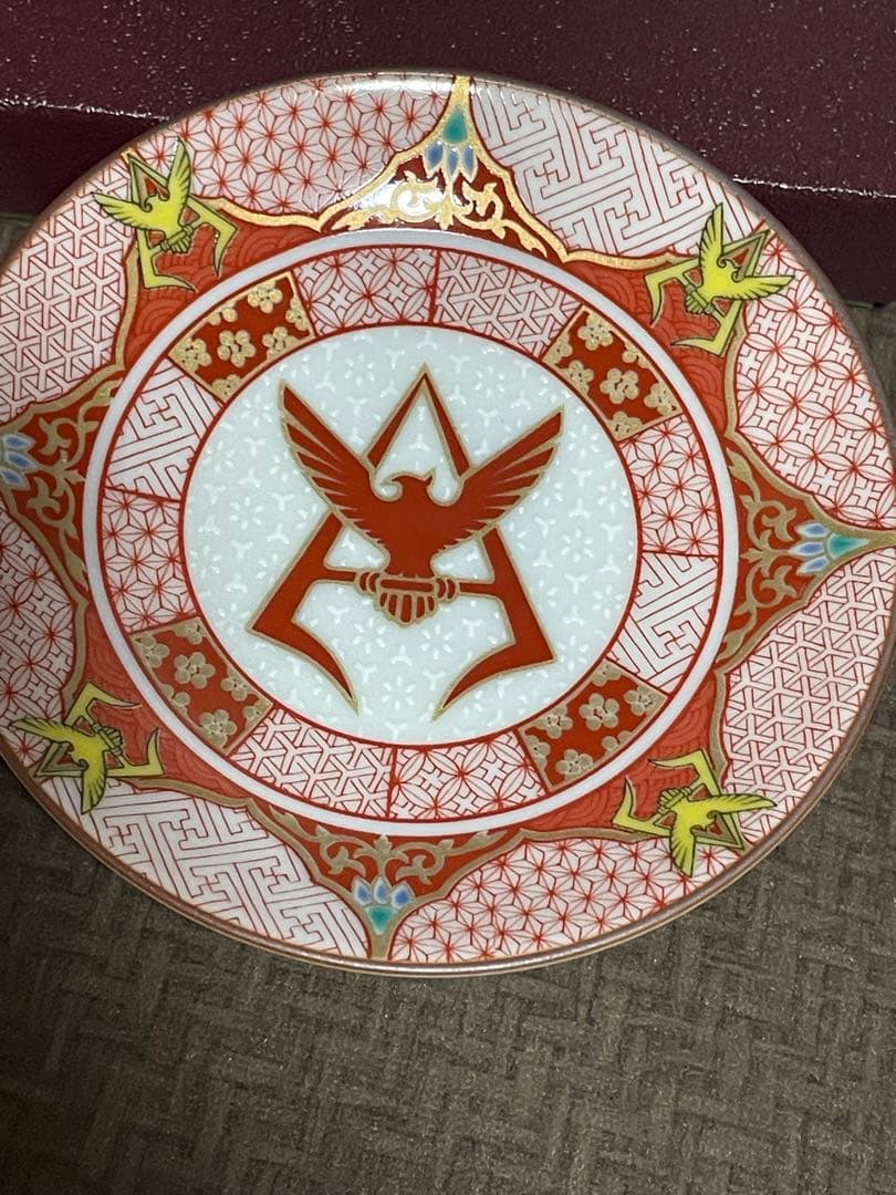 ガンダム　九谷　箸置き　5客　シャアエンブレム豆皿セット