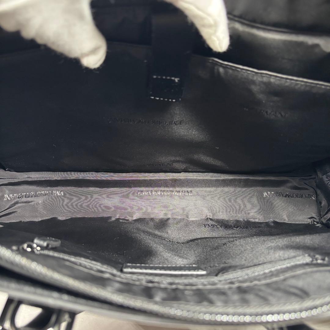 美品 エンポリオアルマーニ ビジネスバッグ ブリーフケース レザー ブラック