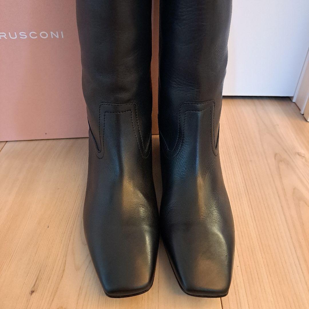 FABIO RUSCONI ブラックロングブーツ　サイズ39