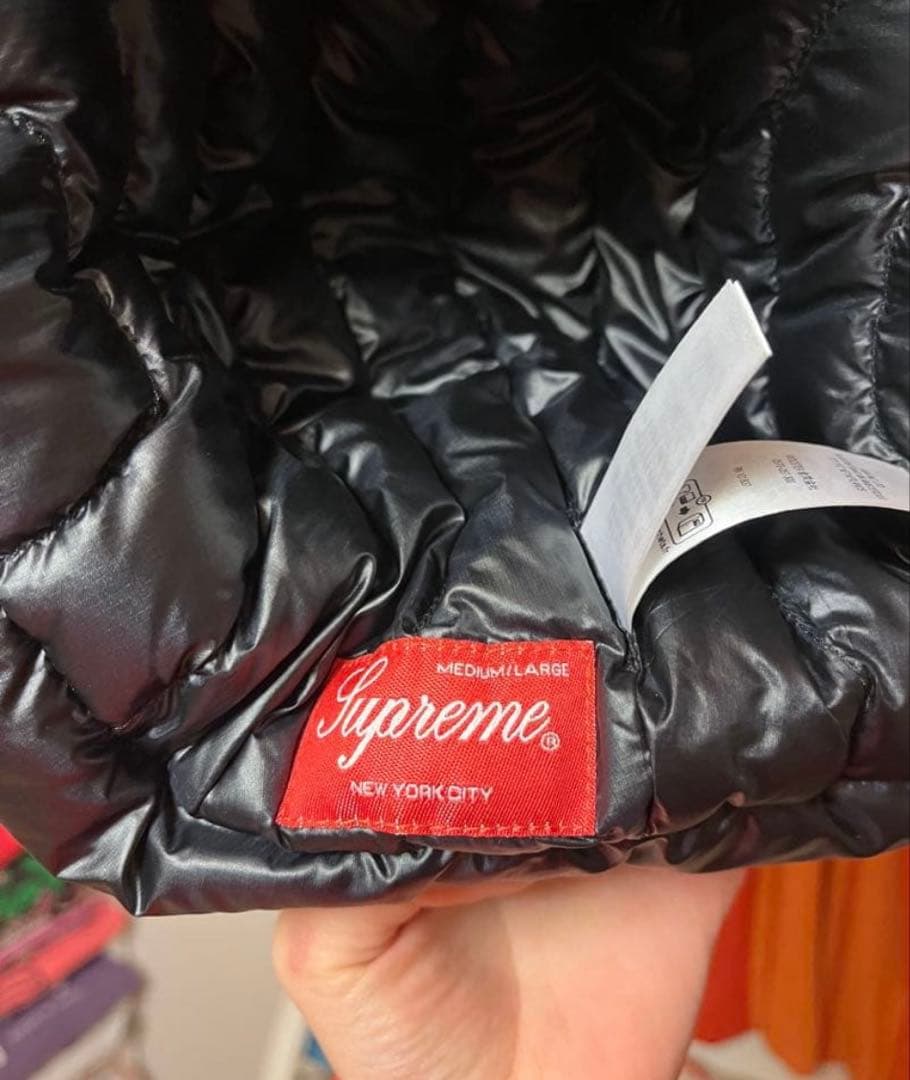 Supreme ダウン　フライトキャップ ブラック サイズ M/L