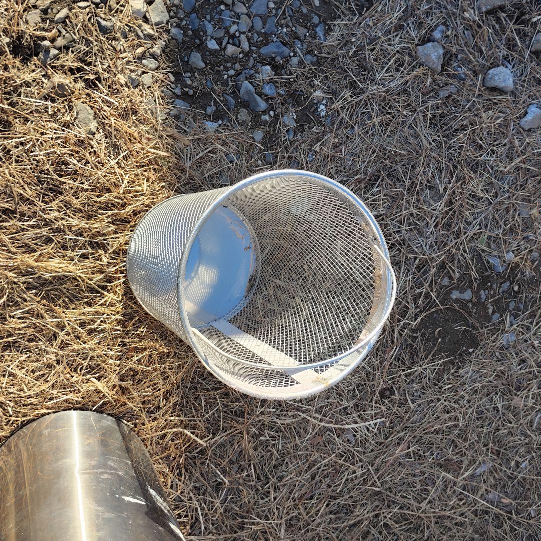 ステンレス製 円筒形ゴミ箱