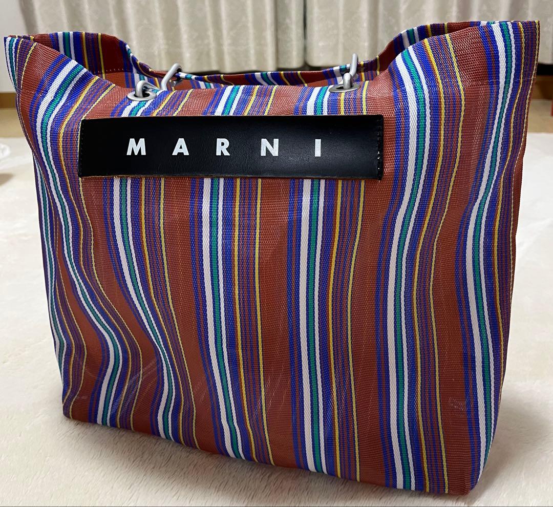 ［美品］MARNI ストライプ エコバッグ