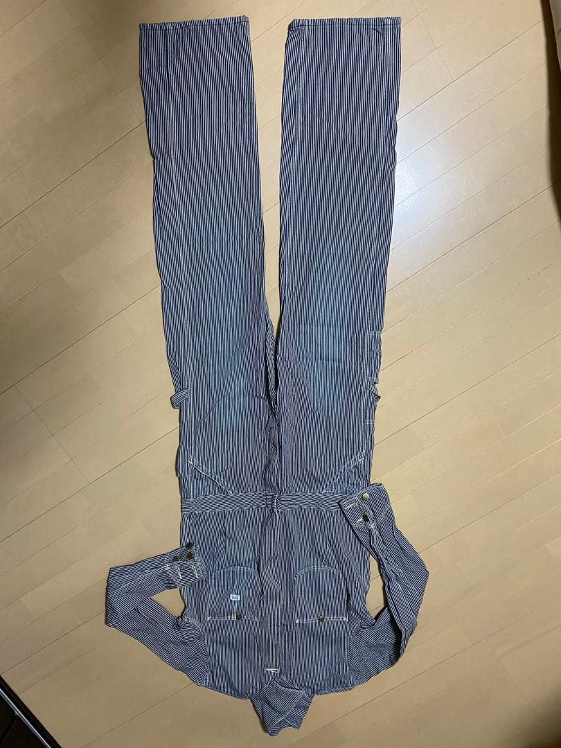 ストライプ 長袖 つなぎ