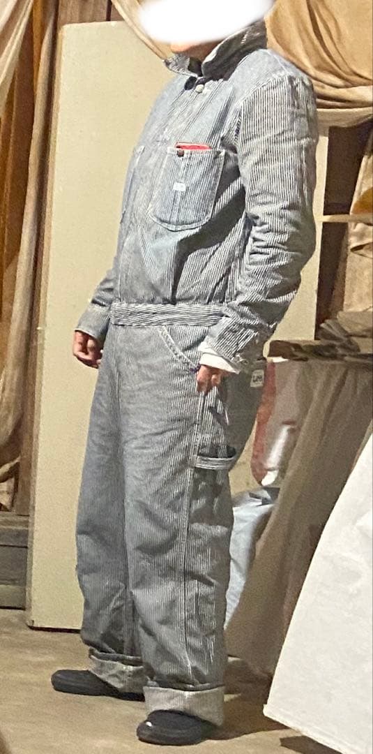 ストライプ 長袖 つなぎ