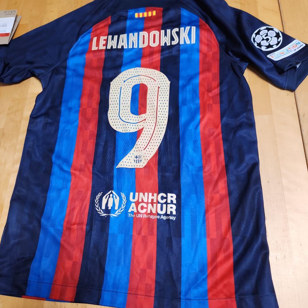 新品タグ付　FCバルセロナ ユニフォーム キッズL レヴァンドフスキ #9
