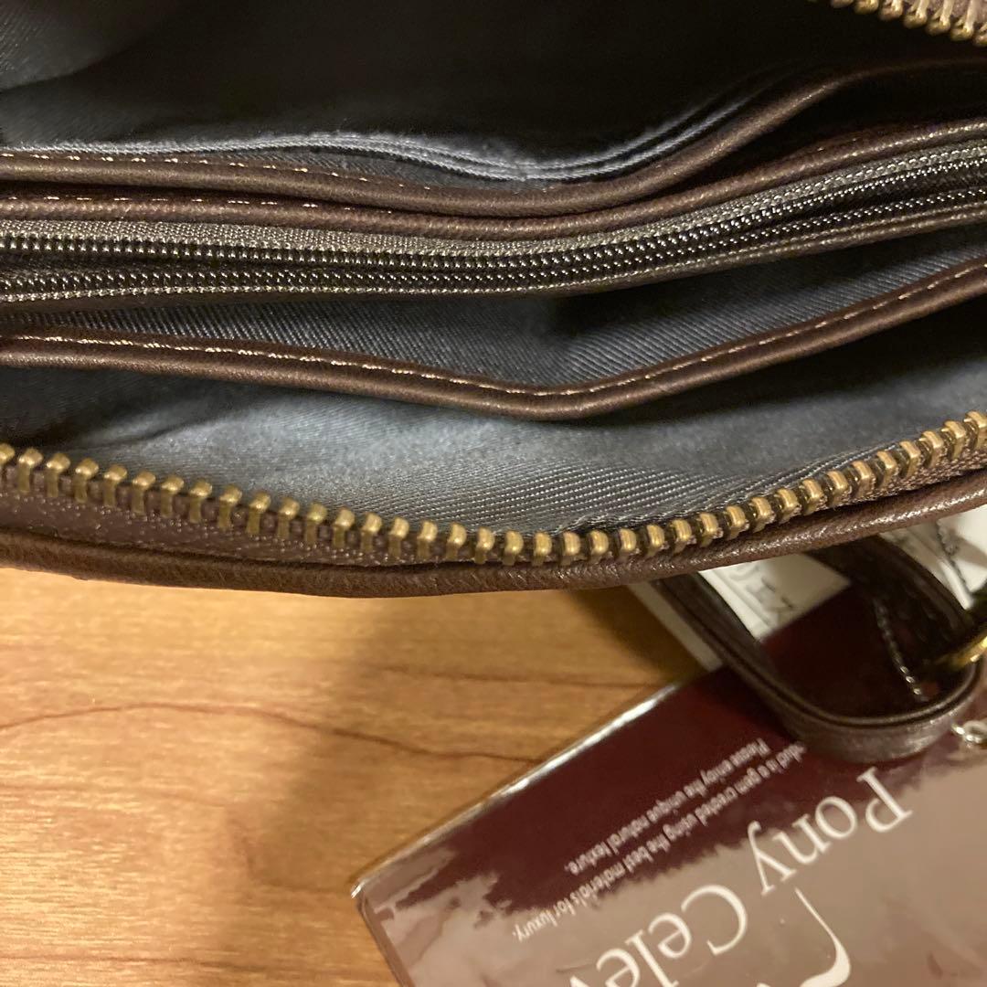 ポニーセレブ　お財布ポシェット　サコッシュ　￼斜め掛け　メッシュ