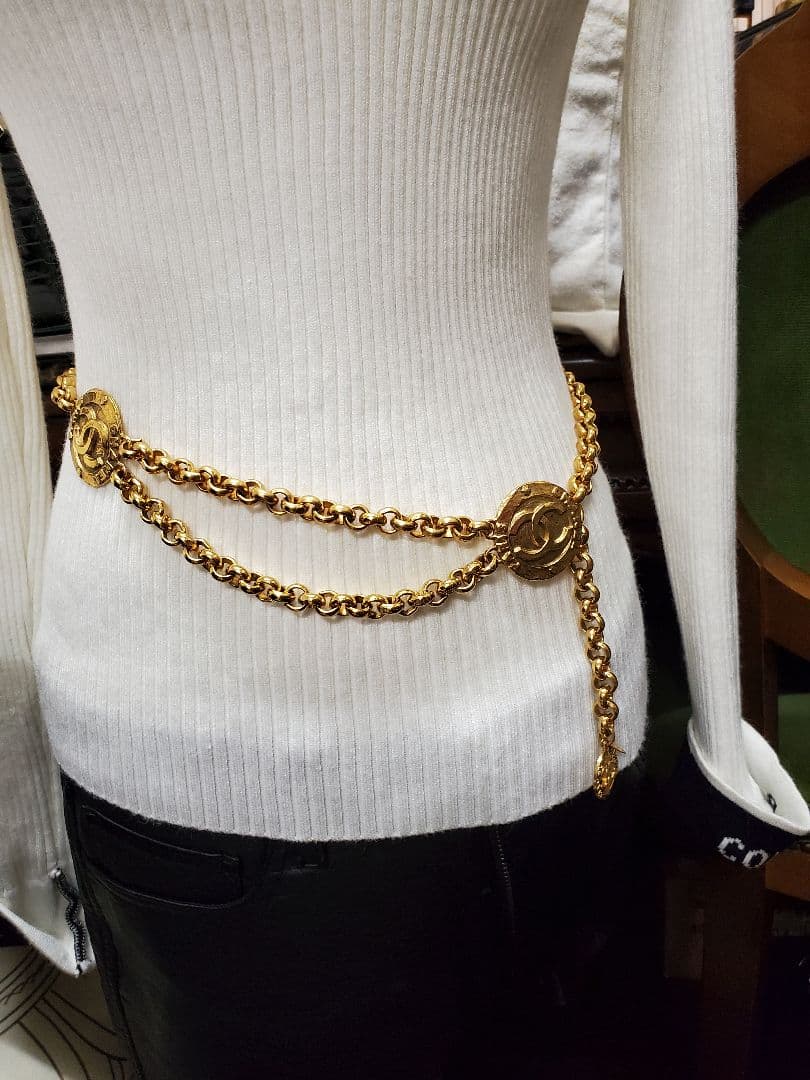 CHANEL シャネル　ゴールドチェーン CCロゴ ベルト