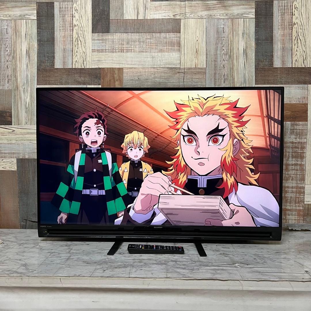 即日受渡❣️全国送料込シャープ40型液晶テレビ外付けHDD録画可　2画面機能