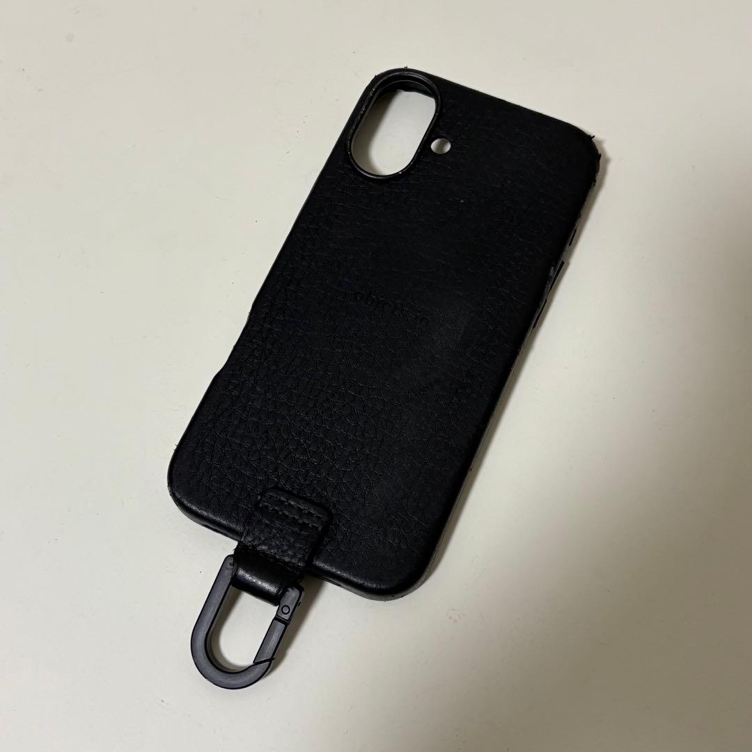 【格安】objcts.io レザーストラップ + iPhoneケースセット 黒