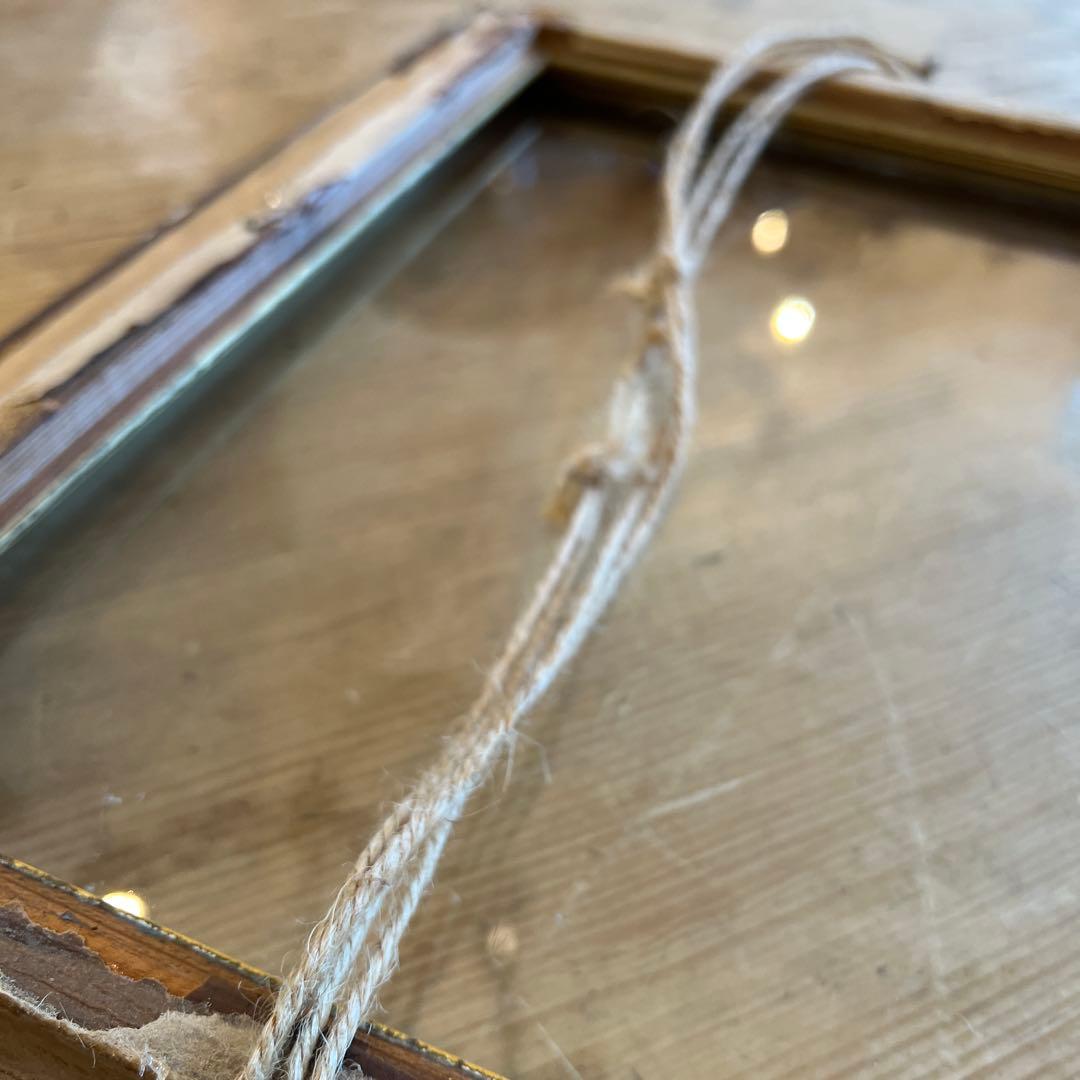 英国アンティーク装飾的金色フレーム（ガラス付き）