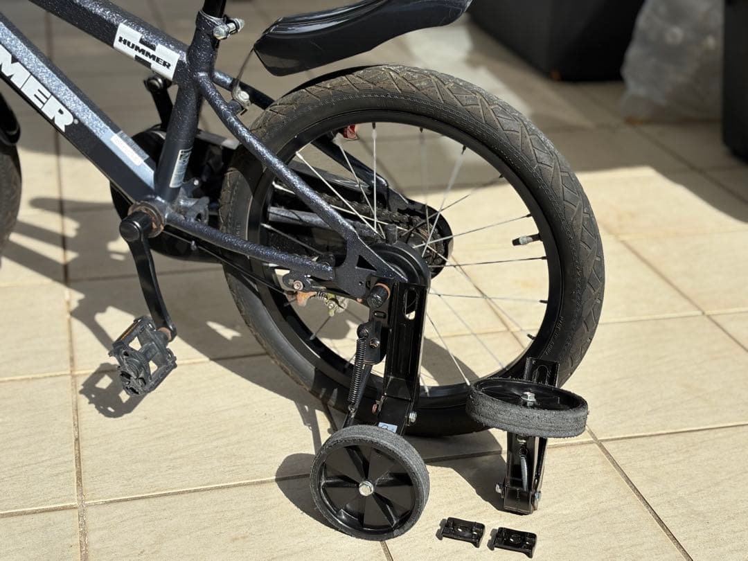 『引き取り限定』 HUMMER キッズ自転車 ブラック バスケット付き