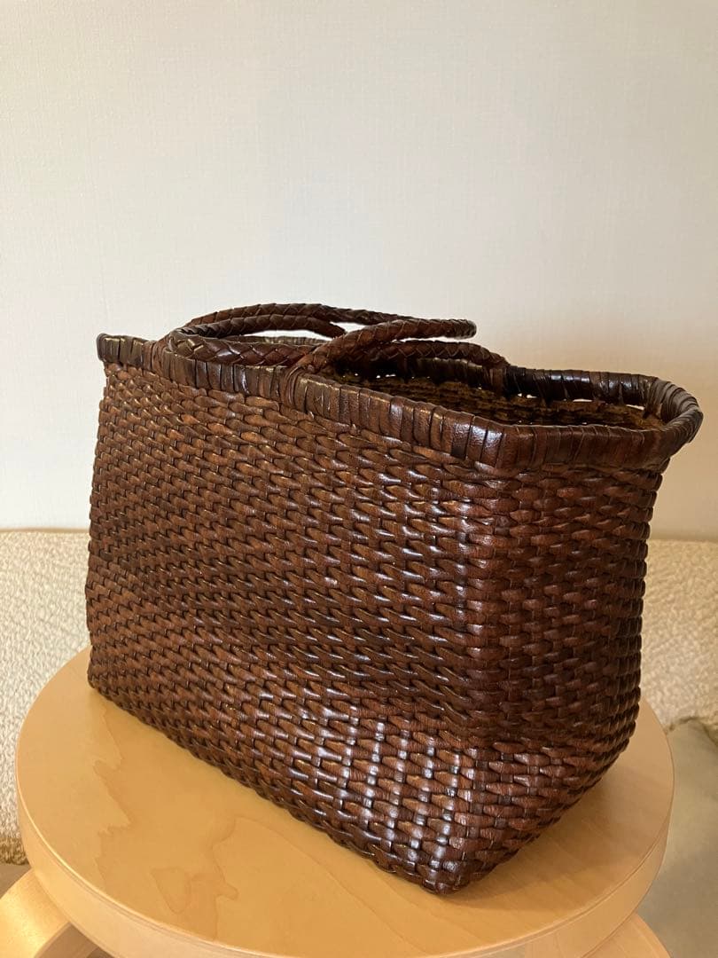 dragon DIFFUSION レザーウーヴンバッグ レザーメッシュバッグ