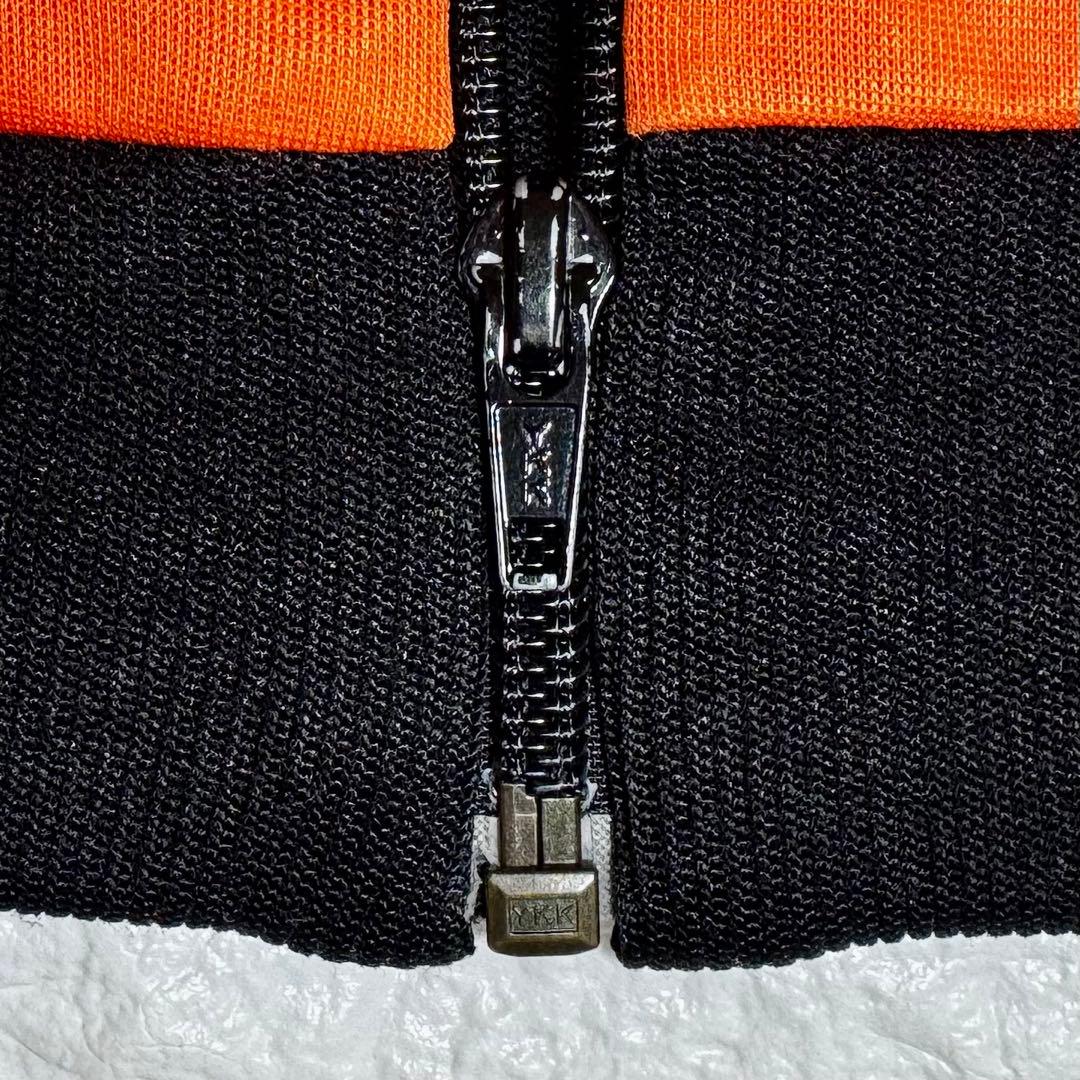 ◆西ドイツ時代／美品◆ 80s アディダス デサント製ジャージ 黒×橙