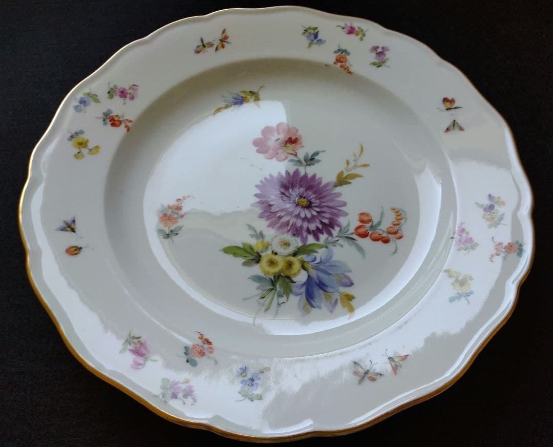 オールドマイセン MEISSEN アンティーク ディナープレート 24cm