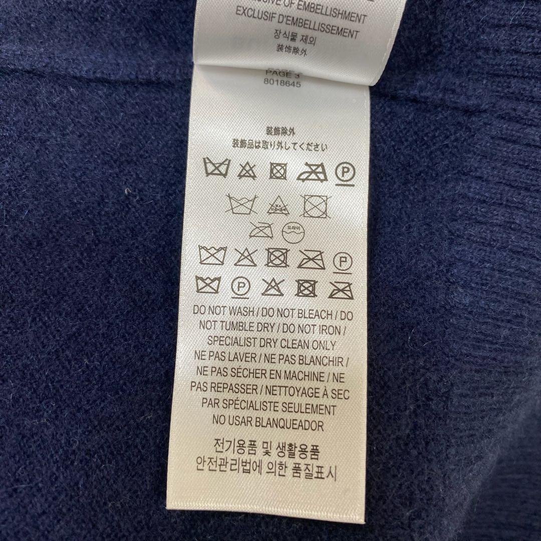 バーバリー カシミヤ ロゴ刺繍 クルーネックニット セーター 8018645 S