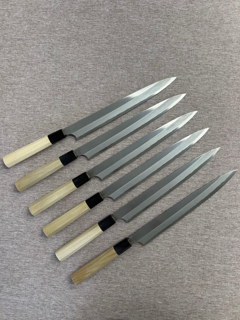 [6個セット] 包丁 柳刃包丁 270mm 安来鋼青紙２号 水牛八角柄