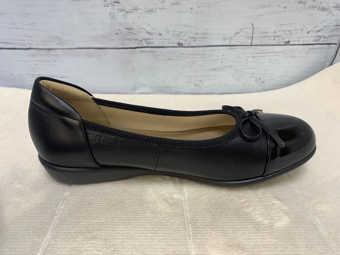 未使用　[Miss kyouko] リボン　バレエシューズ　ラウンドトゥ