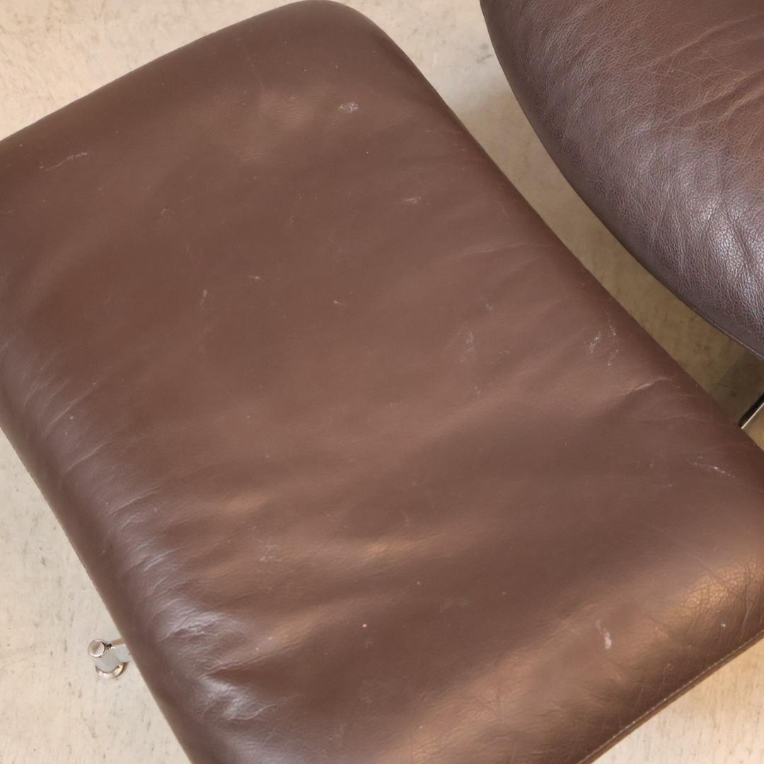 KEBE ケべ フランスベッド 本革 リクライニングチェア オットマン 1P