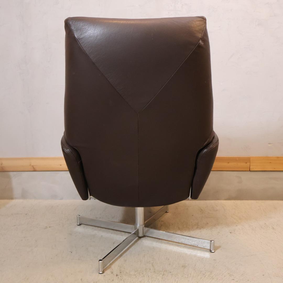 KEBE ケべ フランスベッド 本革 リクライニングチェア オットマン 1P