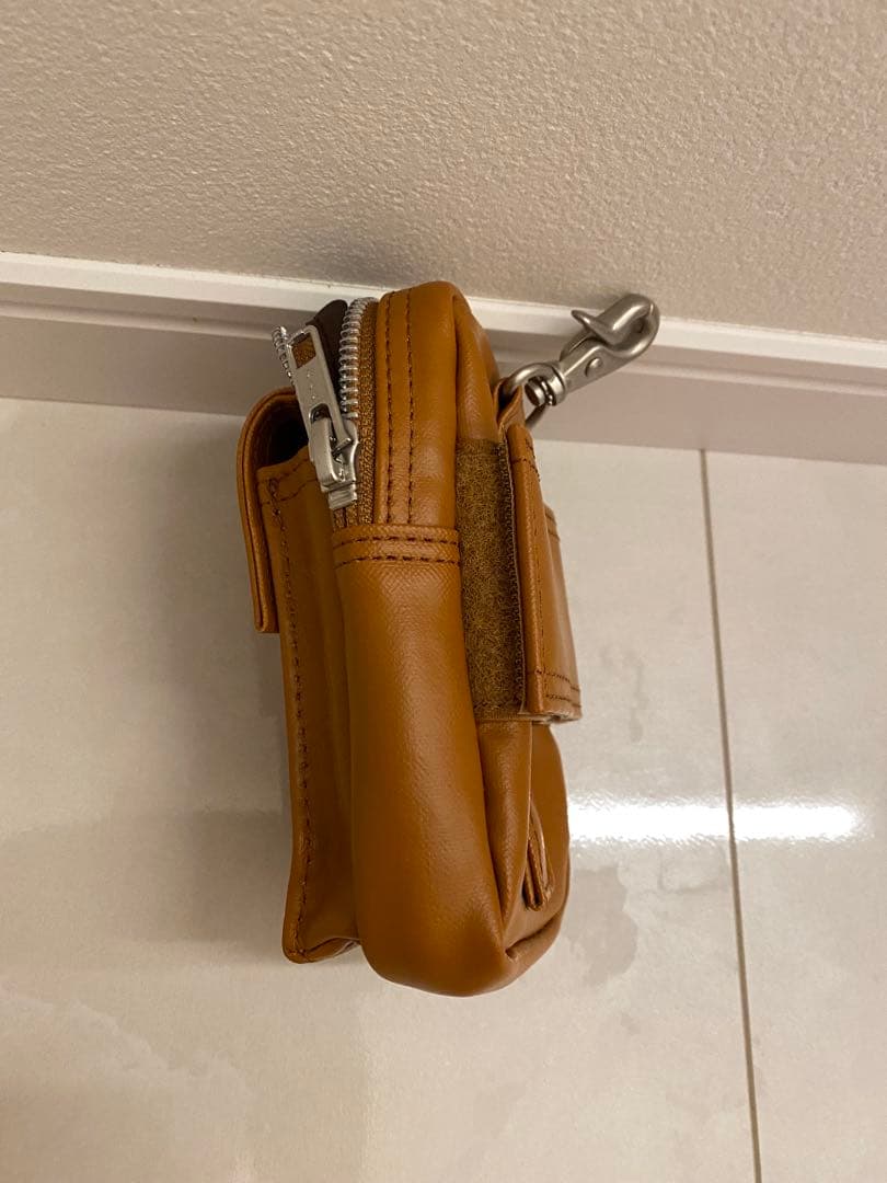 吉田カバン　PORTER 小型ポーチ　小物入れ　キャメル