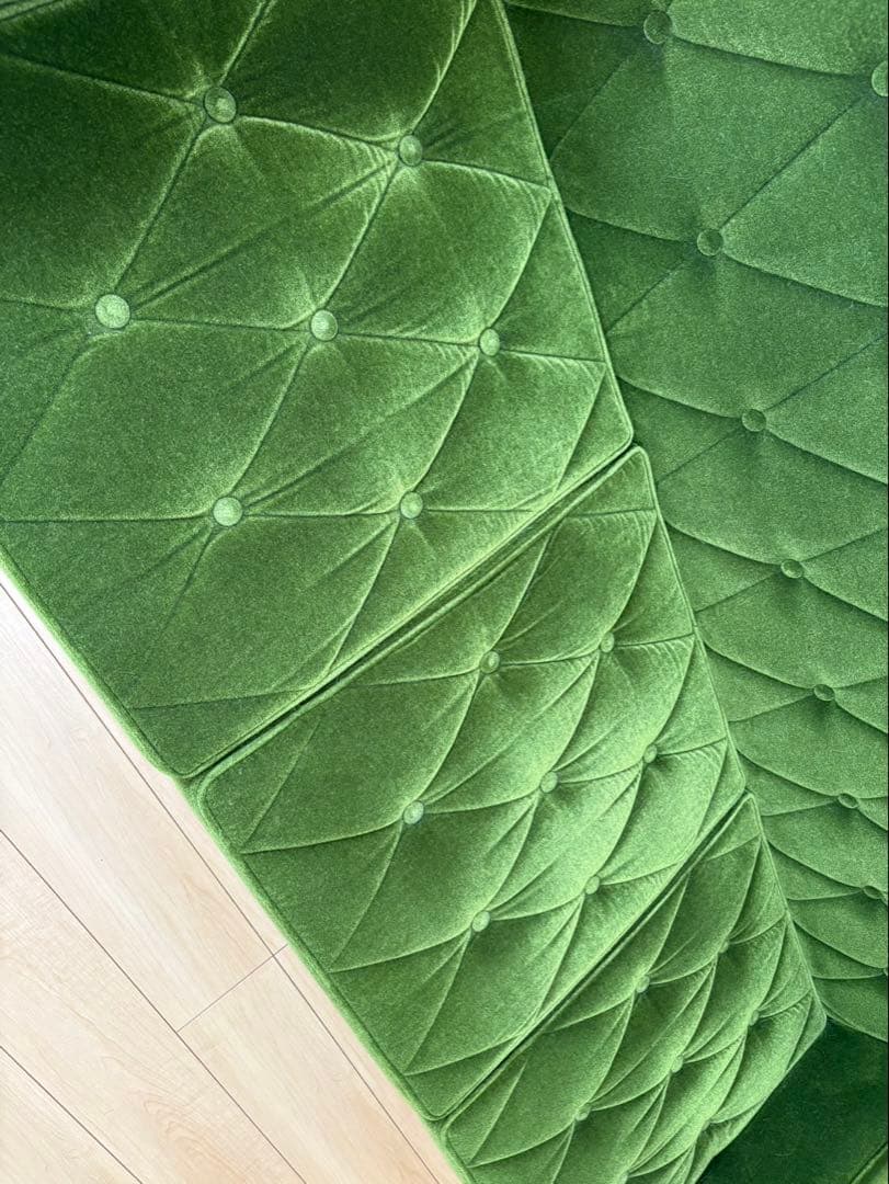 カリモク60 ロビーチェア 3シーター モケットグリーン