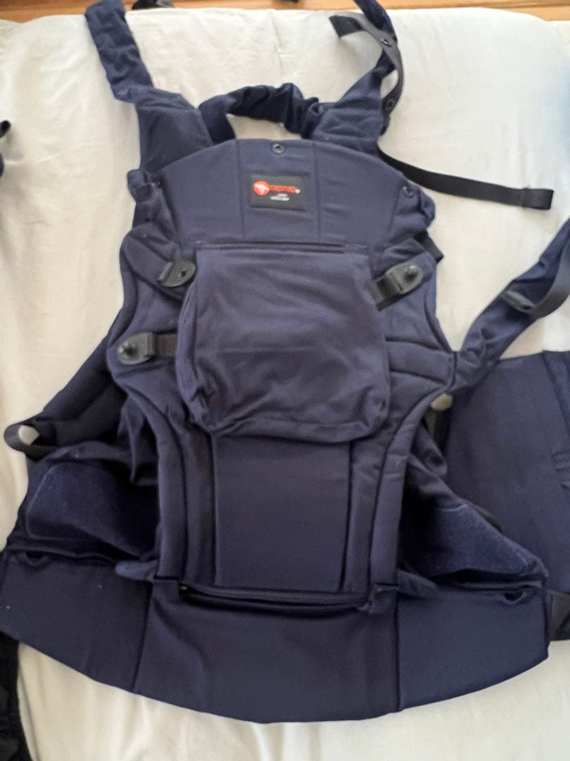 【試着のみ】napnap ふたご抱っこひも ネイビー