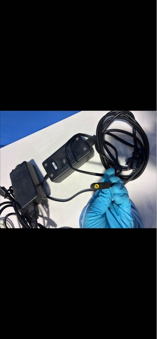 CRTモニター シルバー ケーブル付き