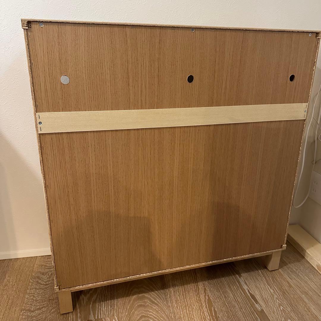 無印良品　オーク材　ガラス扉木製キャビネット　②