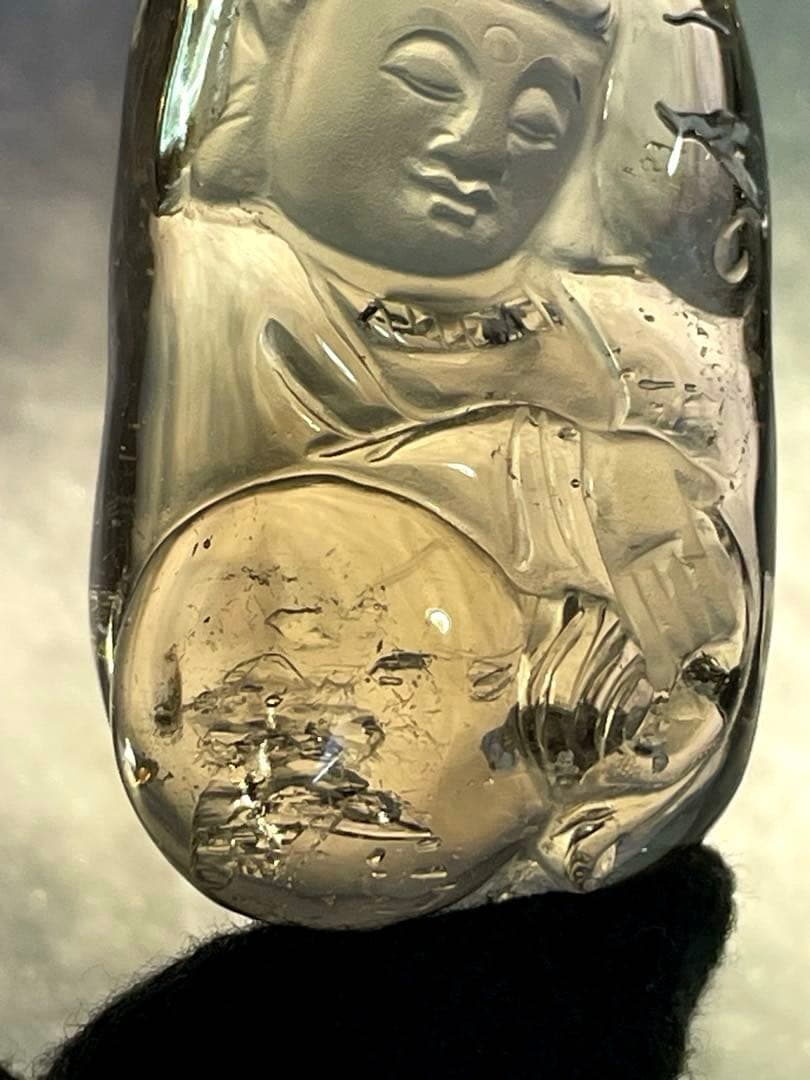 水入り☆スモーキークォーツ☆観音様